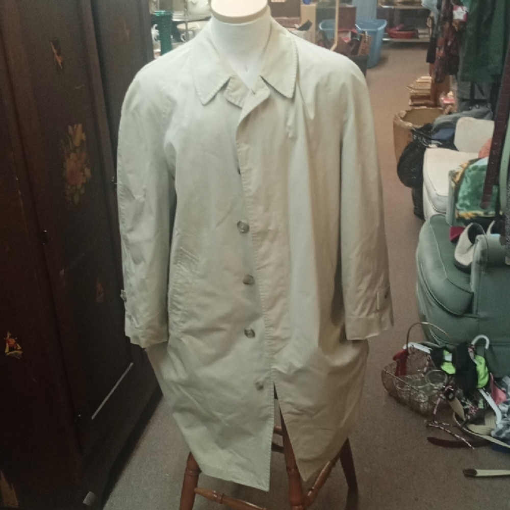 London Fog Men's Light Tan Trench Coat